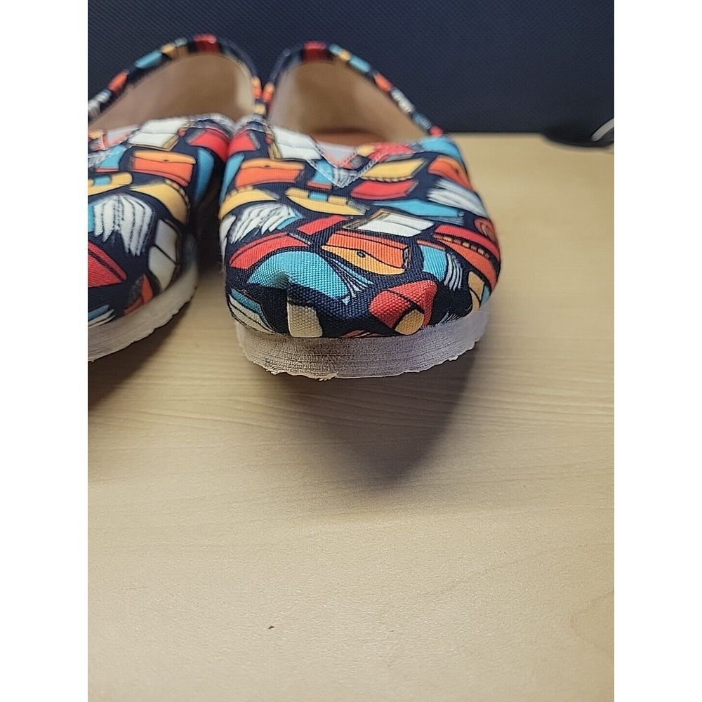 Groove Bags Book Lovers Womens Casual Canvas Flat Shoes Sz US 7.5 - Picture 4 of 11